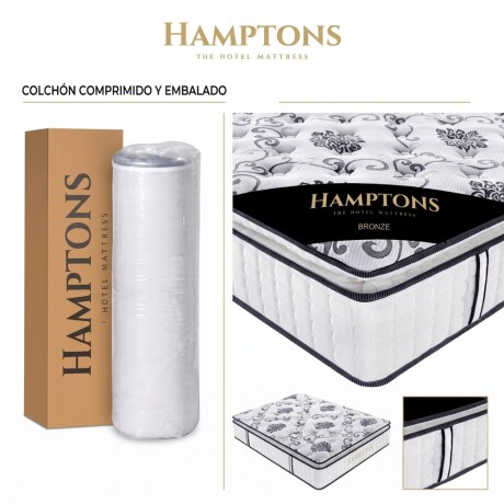 Sommier Plaza Y Media HAMPTONS Hybrid Bronze Gris