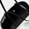 Cartera al hombro Bonnie en cuero charol Negro