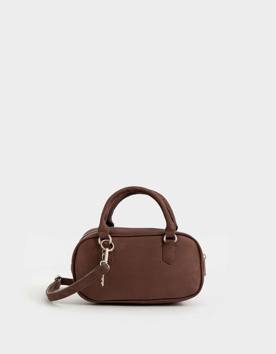 Cartera Bowling Suede Chocolate - Marron Chocolate 