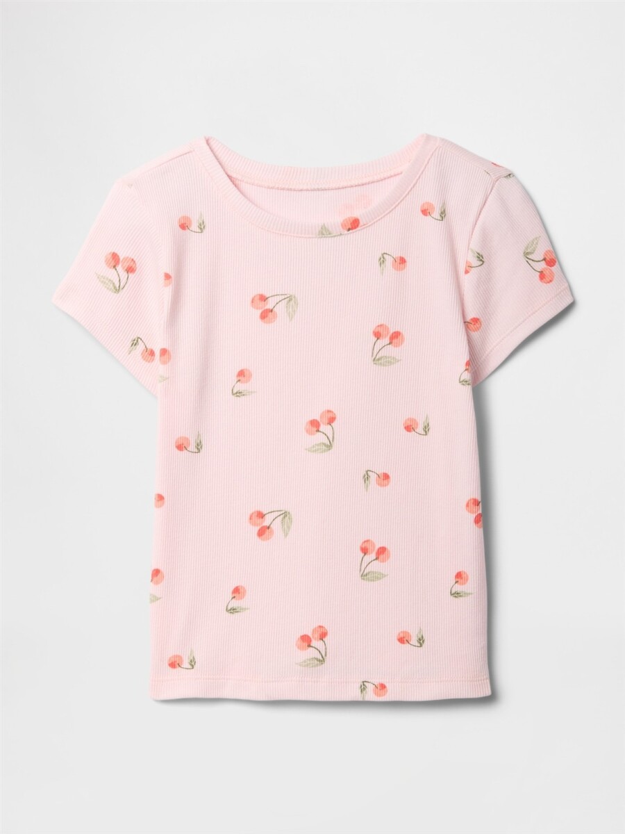 Remera Rib Toddler Niña - Cherry Blossom 