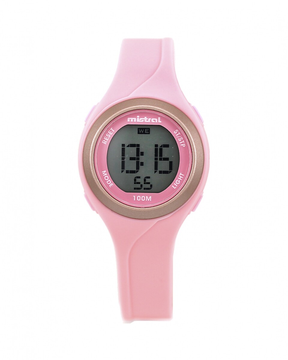 Reloj Mistral Deportivo Silicona Rosa. "Producto sin caja" 