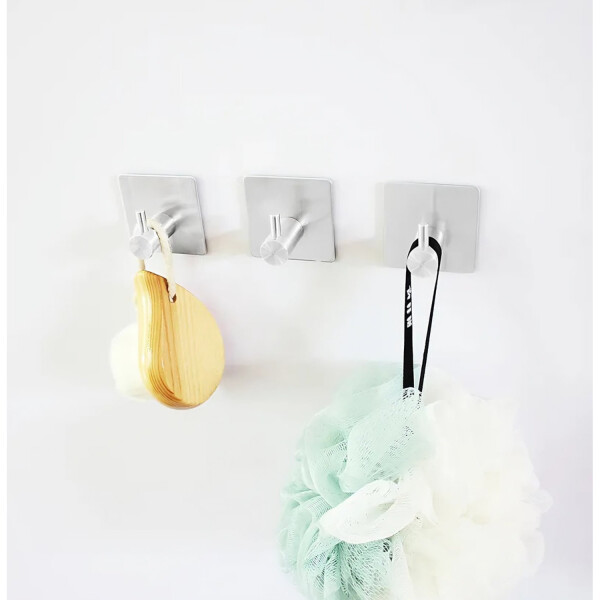 40 Ganchos Perchero Multiuso Metálico Adhesivo Baño Cocina 40 Ganchos Perchero Multiuso Metálico Adhesivo Baño Cocina