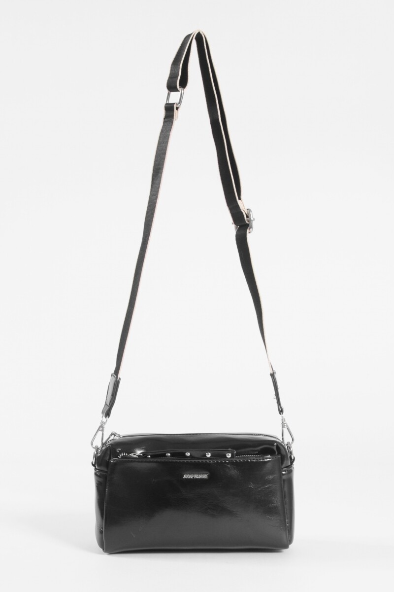 Bandolera basic con cierres negro