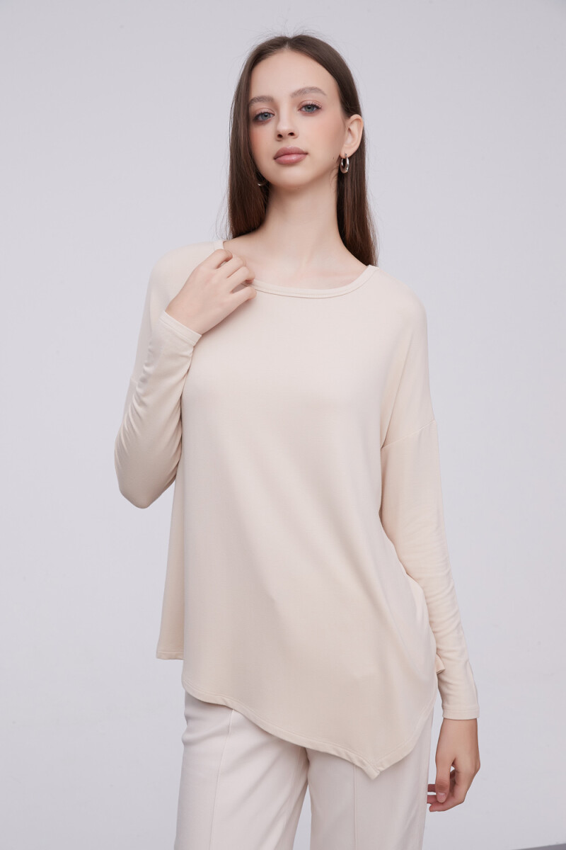 Remera Jolina - Beige Melange 