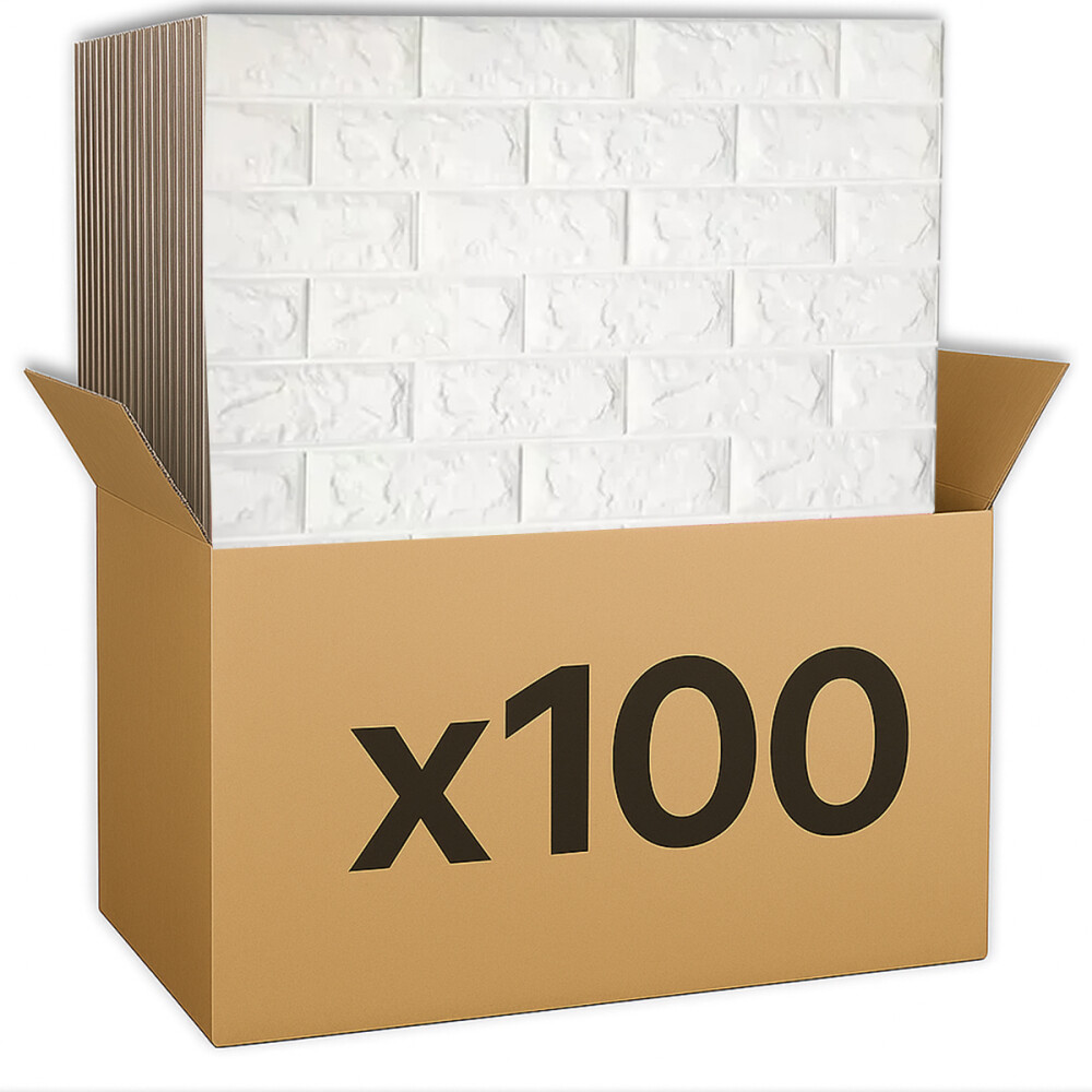 Placas Autoadhesivas Para Revestimiento De Pared Pack x100 Blanco