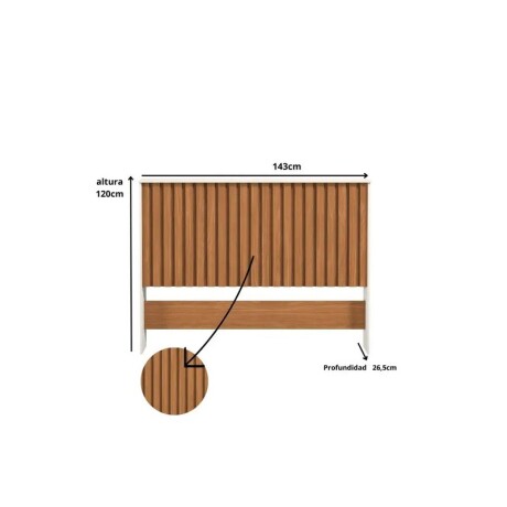 CABECERA NATIVA 1.40 mts OFF WHITE NATURE CABECERA NATIVA 1.40 mts OFF WHITE NATURE