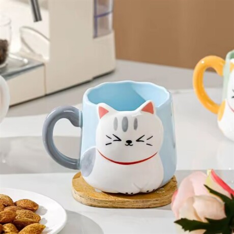 Taza de ceramica gato Celeste