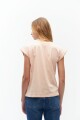 Blusa escote base con broderie rosa pastel