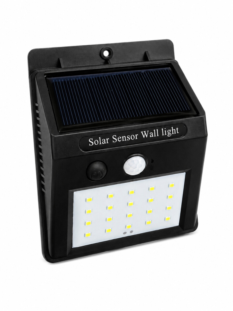 FOCO SOLAR CON SENSOR - NEGRO 
