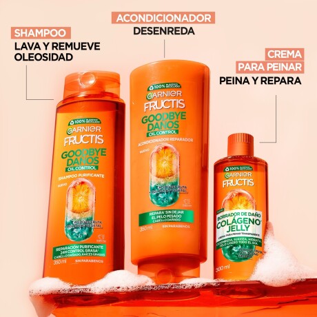 Crema para Peinar Garnier Fructis Borrador de Daño Oil Control 10 en 1 300ml Crema para Peinar Garnier Fructis Borrador de Daño Oil Control 10 en 1 300ml