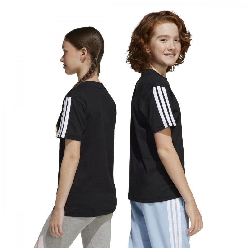 Remera Adidas J 3S TEE 160 Niños JD6487 Negro-blanco