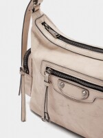 Bolso De Hombro De Efecto Envejecido crudo