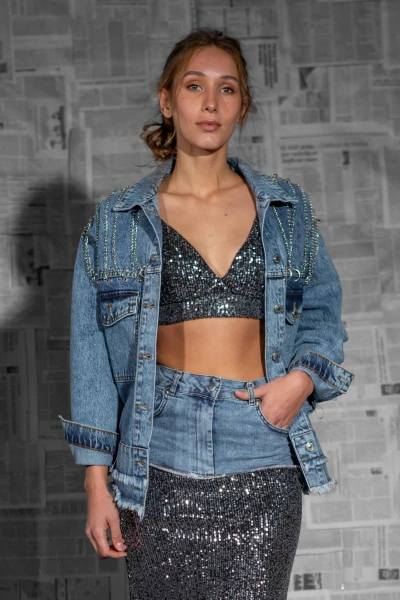 Campera Aroca Jeans Azul