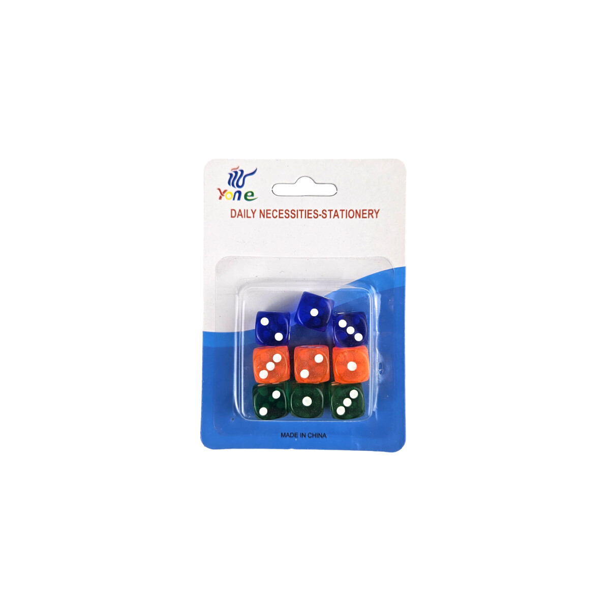 Set de dados de tres colores 