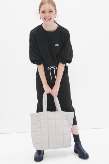 Buzo Deportivo Logo Gap Mujer True Black