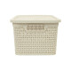 Set x2 Caja simil ratán 4 lts BEIGE