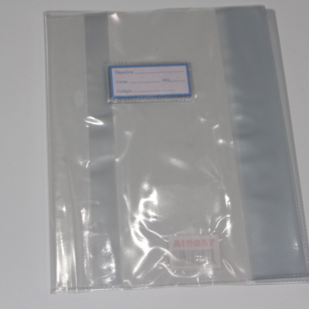 FORRO PLASTICO P.V.C. PARA CUADERNO TRANSPARENTE