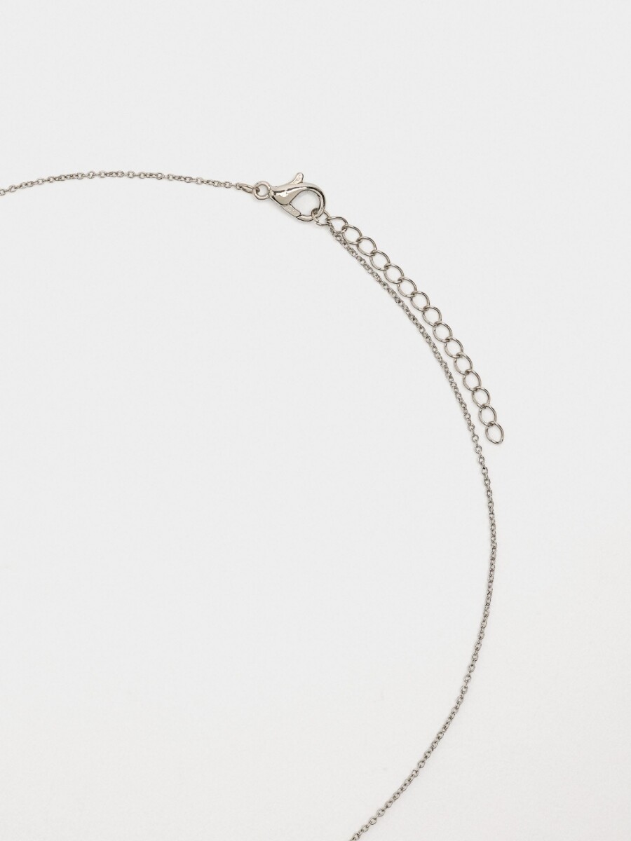Collar Con Colgante De Circonitas plateado