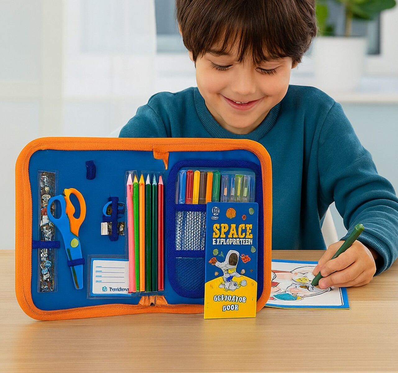 Cartuchera Infantil 36 Accesorios Astronauta 