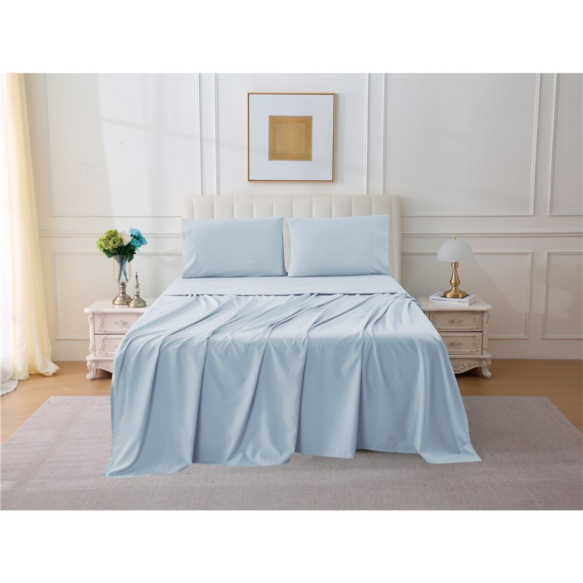 JGO SABANA ALG 144H QUEEN 160x200+35CM AZUL 