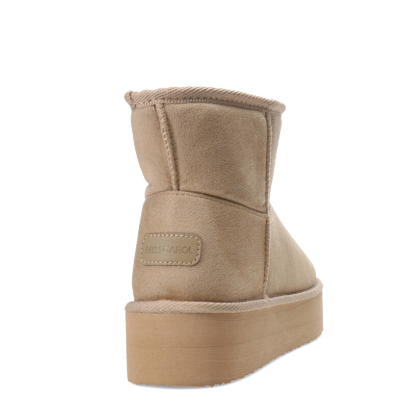 Botas de Mujer Miss Carol Pantu Uma Con Plataforma Beige Claro