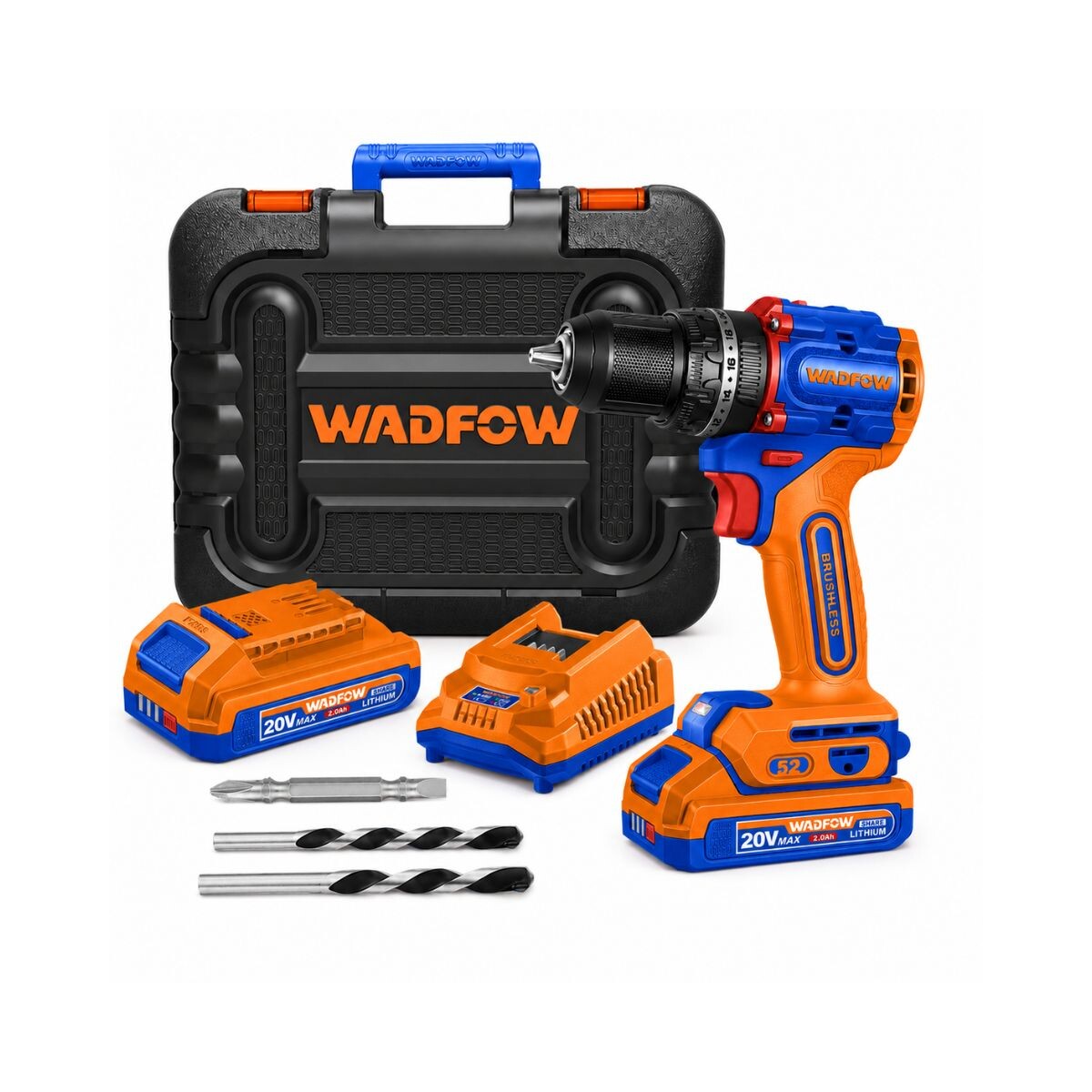 TALADRO ATORN. C/ PERCUTOR A BAT 20V + 2 BAT + CARG + ACCES Taladro Atorn. C/ Percutor A Bat 20v + 2 Bat + Carg + Acces