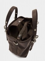 Bolso Tote De Nylon S marron