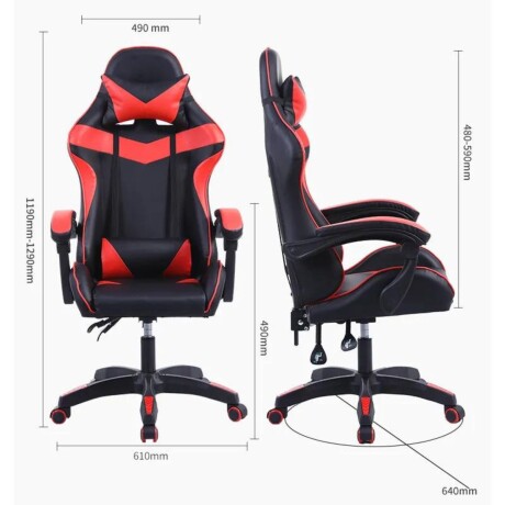 Silla gamer YT055 amarilla y negra V01