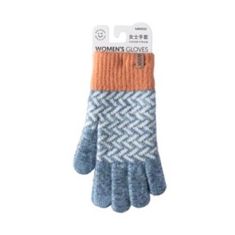 Guantes zig zag azul