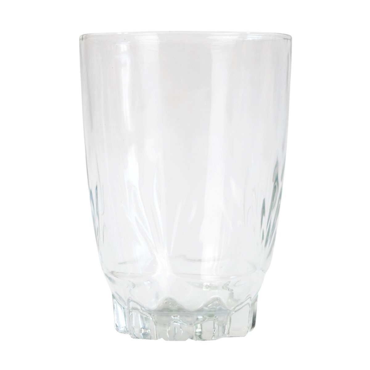 Vaso de vidrio labrado base estrella 250ml 