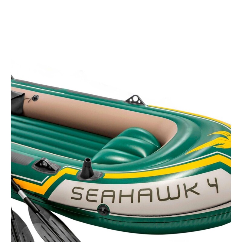 INTEX BOTE GOMÓN INFLABLE SEAHAWK 4 PERSONAS SERIE SPORT SET +REMOS +INFLADOR Intex Bote Gomón Inflable Seahawk 4 Personas Serie Sport Set +remos +inflador