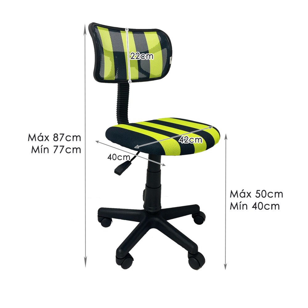 Silla De oficina Chica Colorida Con Altura Regulable Silla De oficina Chica Colorida Con Altura Regulable