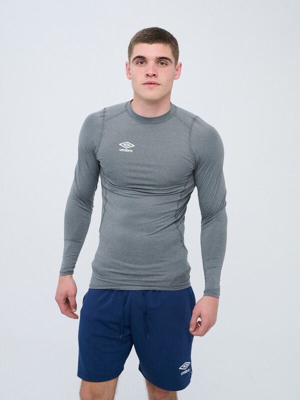 T-Shirt Térmica Manga Larga Umbro Hombre Gris
