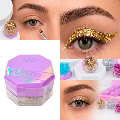 SAS Sombra de ojos con glitter Dorado