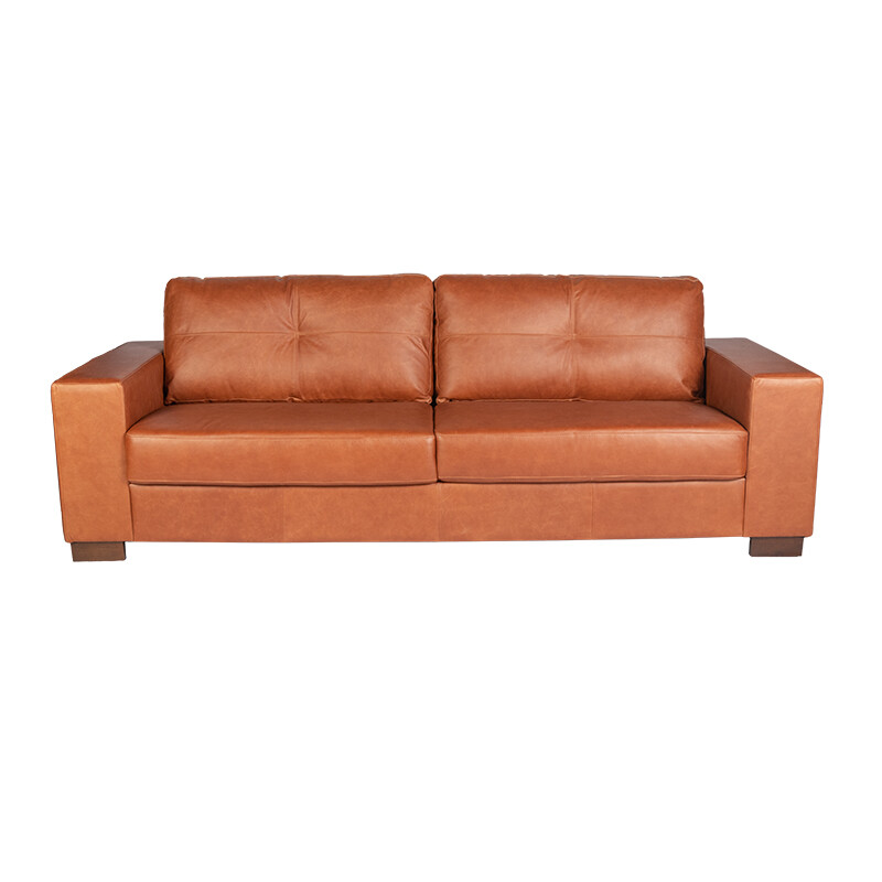 SOFA 100% CUERO - 3 CUERPOS - MODELO DOMINI - MARRON SOFA 100% CUERO - 3 CUERPOS - MODELO DOMINI - MARRON