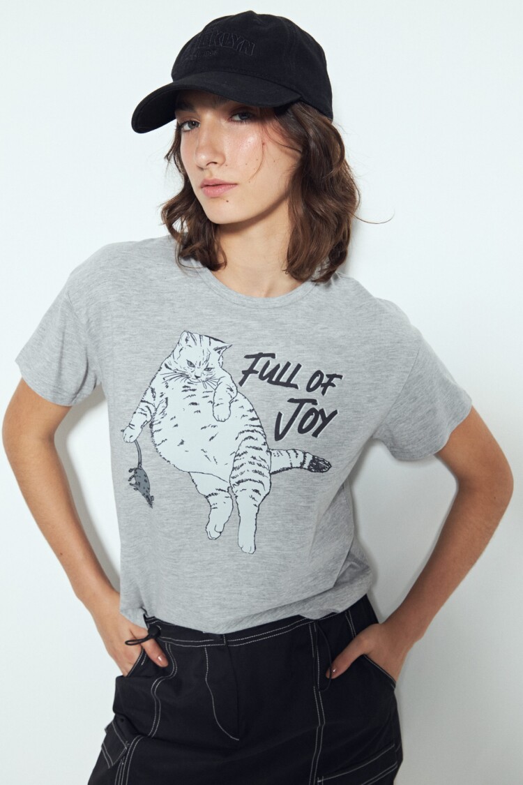 REMERA ARCE Gris Claro Melange