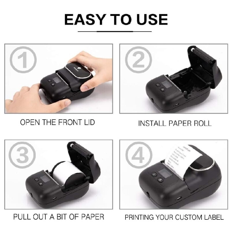 Mini impresora etiquetadora térmica portátil M110 negro