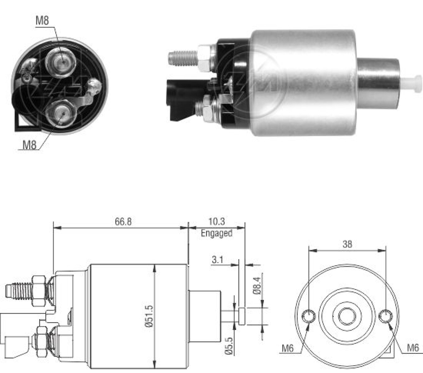 AUTOMATICO DE ARRANQUE - GM CHEVROLET-SUSUKI MITSUBISHI ZM 