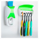 Dispensador Automático de Pasta Dental y Portacepillos Verde