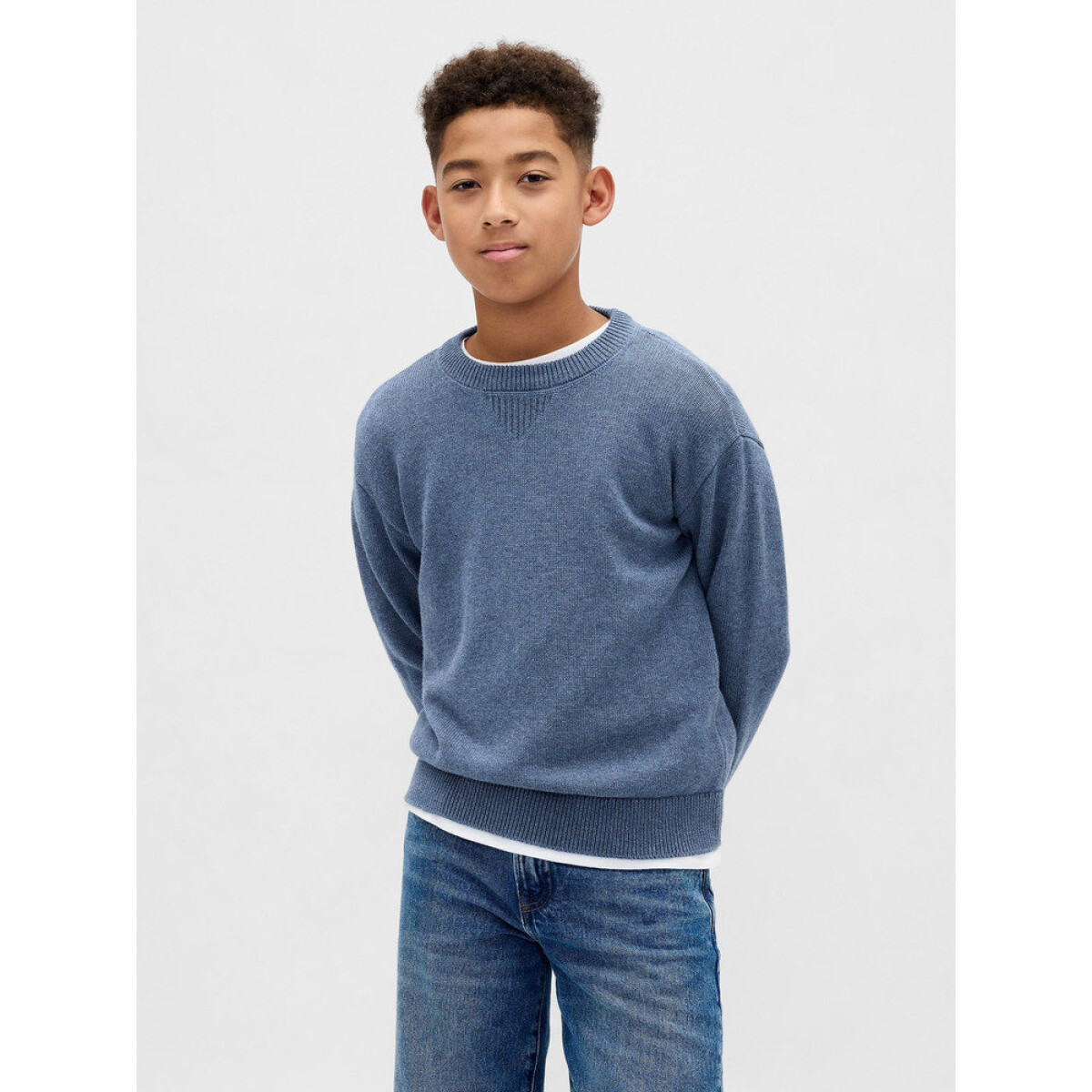 LS COTTON CREW - BLUE RIDGE 