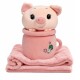 Manta De Apego Peluche C/Frazada 1.60m X 1.00m Inf. Cerdo