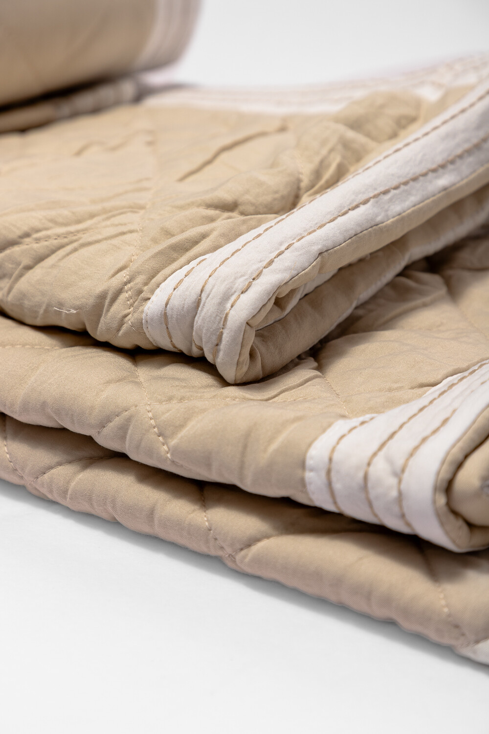 Cubrecama 2 Plazas Microfibra Washed Beige