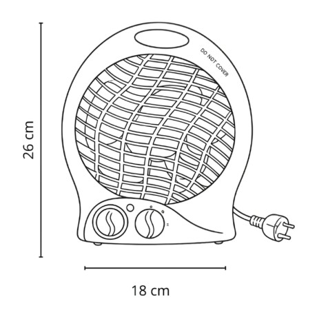 Caloventilador Calix 2000W Blanco Pack X2 Caloventilador Calix Calor 1000W/2000W Blanco