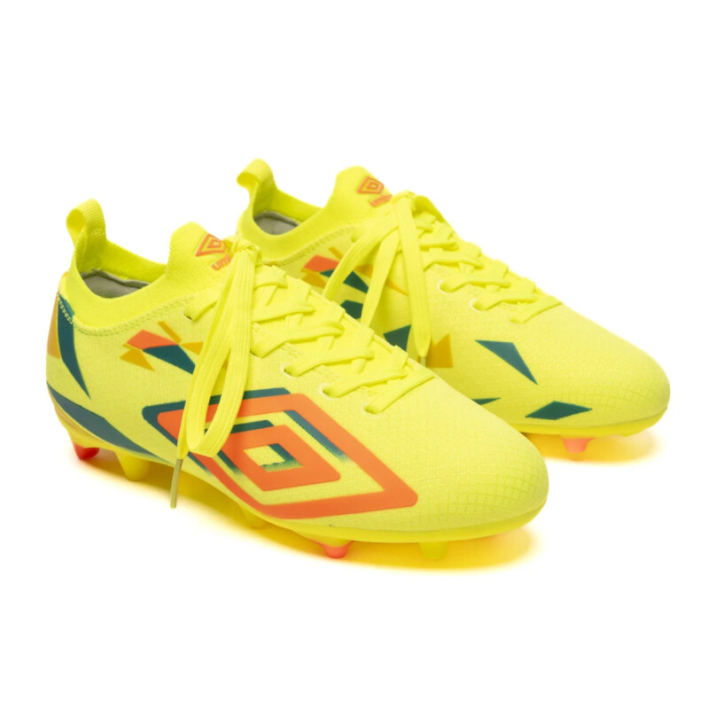 Futbol Cancha JR(FG) - Umbro - UMBRO CHAMPION HIT HG de Niños - 20206502 Lima-naranja