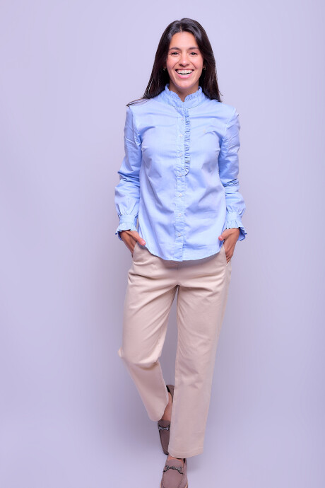 Camisa Clara Celeste