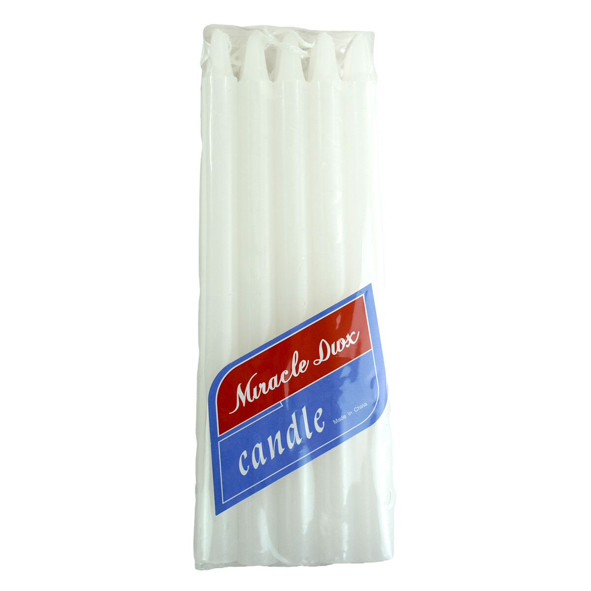 VELA BLANCA X10PCS FINA 20CM LARGO 