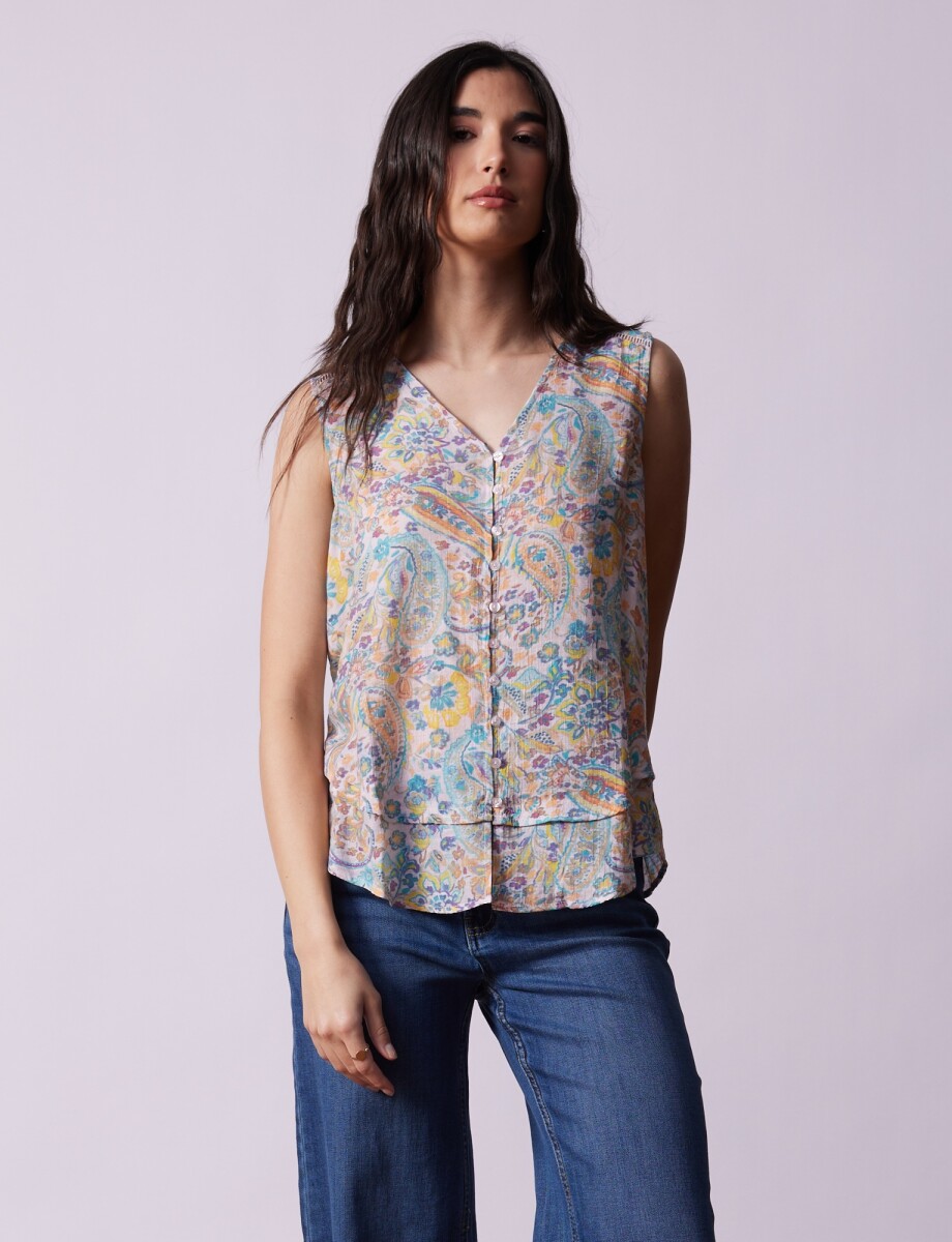 Blusa Printed - Rosa/multi 