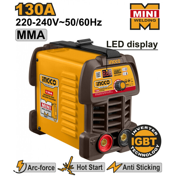 SOLDADORA INVERTER 130AMP IGBT INGCO ING-MMA13049 SOLDADORA INVERTER 130AMP IGBT INGCO ING-MMA13049