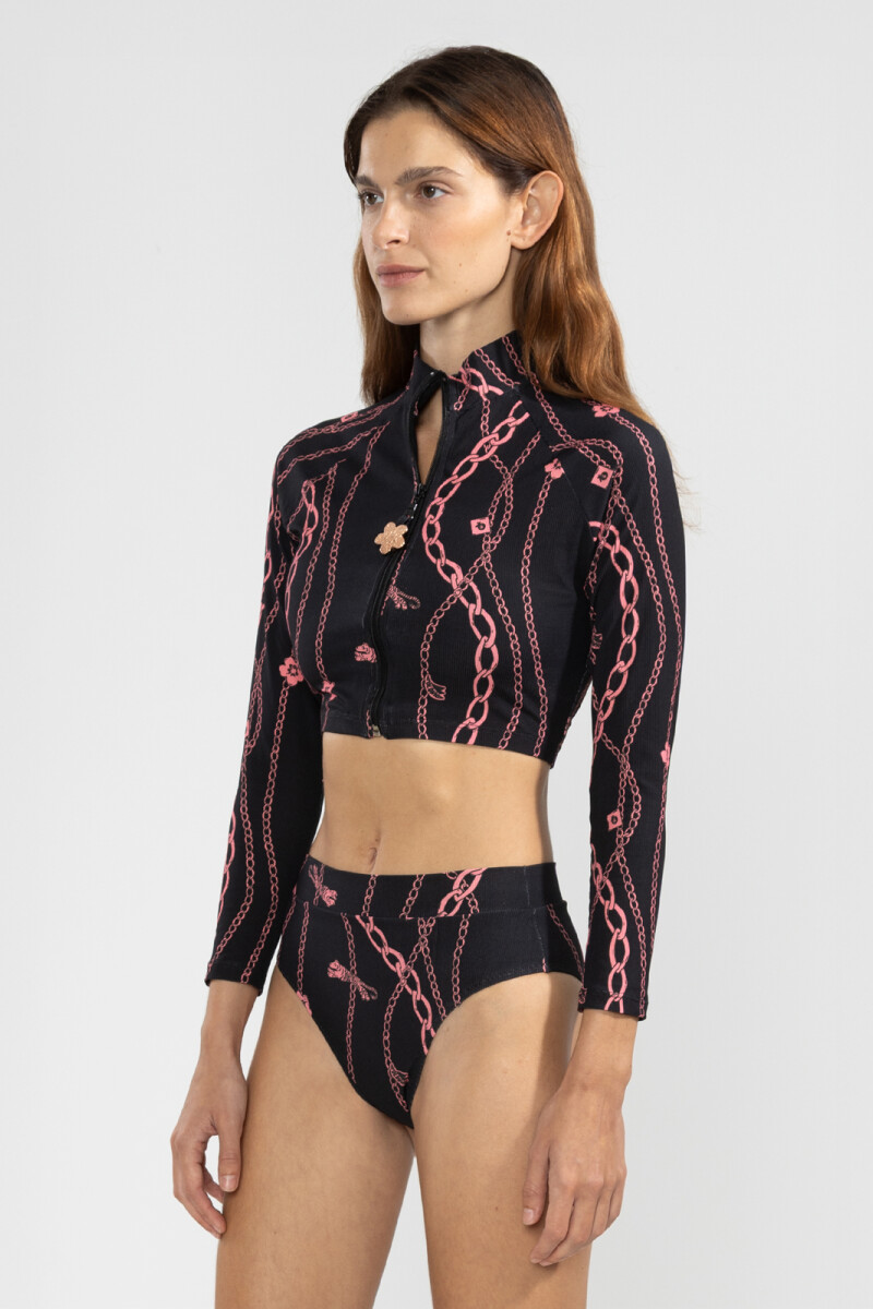 CROP TOP Chain Gang Black