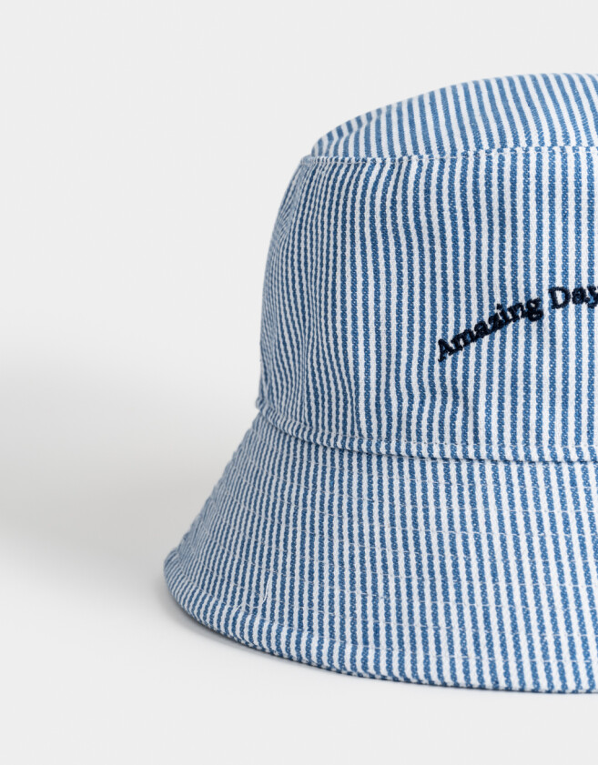 Sombreros Estampados Piluso Denim Rayado - Estampado Rayas
